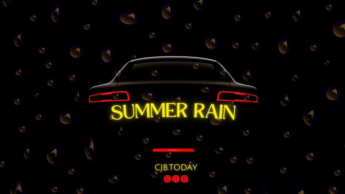 CJB.today Single Music Cover of Black Rain with Red Car Stop Lights