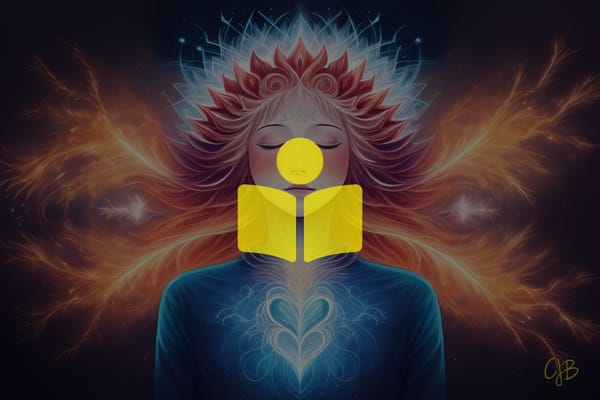 Illustration of a woman with an aura around her and within her